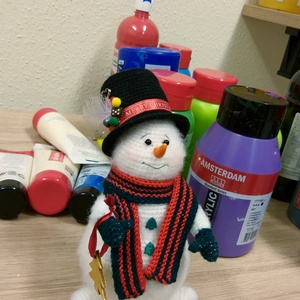 Hóember - karácsony - adventi díszek - adventi asztaldísz - Meska.hu