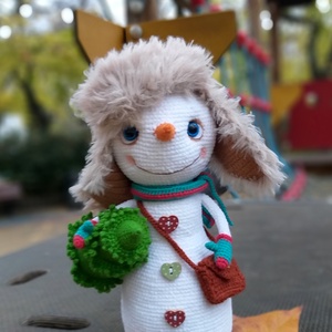 Postás hóember, Játék & Sport, Plüssállat & Játékfigura, Más figura, Horgolás, MESKA