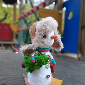 Postás hóember - játék & sport - plüssállat & játékfigura - más figura - Meska.hu