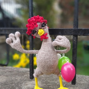 Vidám tyúk. - játék & sport - plüssállat & játékfigura - más figura - Meska.hu