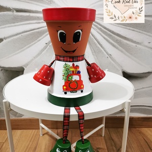 Karácsonyi cserépbaba - Meska.hu