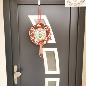 Grincs kopogtató-ajtódísz , Karácsony, Karácsonyi lakásdekoráció, Karácsonyi ajtódíszek, , MESKA