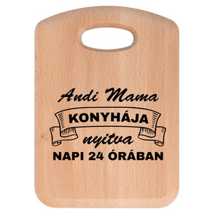 Bükkfa Vágódeszka többféle méretben - tömör fából - ajándék nagymamának, anyának, apának - születésnapra, karácsonyra - Meska.hu