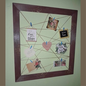 Többfunkciós, mandalás tábla (családi képkeret, álomtábla, vision board) ajándék digitális mantragyűjteménnyel - otthon & életmód - dekoráció - kép & falikép - képkeret - Meska.hu