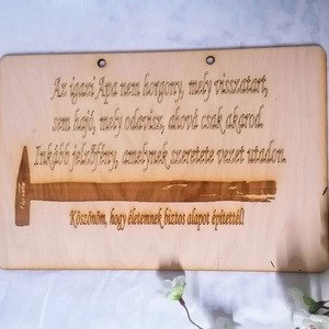 Fali kalapácsos fa tábla Édesapáknak minden alkalomra - esküvő - emlék & ajándék - szülőköszöntő ajándék - Meska.hu