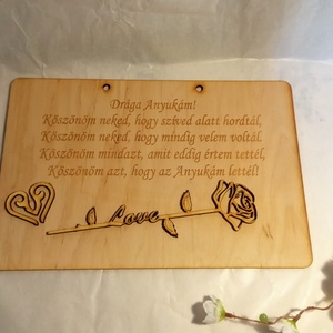 Anyukám lettél.. fali tábla Édesanyáknak - Meska.hu