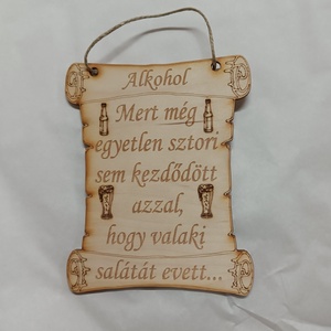Egyetlen sztori sem kezdődött tábla, Otthon & Életmód, Dekoráció, Kép & Falikép, Táblakép, Famegmunkálás, Gravírozás, pirográfia, MESKA