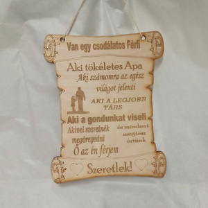 Van egy csodálatos férfi tábla, Otthon & Életmód, Dekoráció, Kép & Falikép, Táblakép, Famegmunkálás, Gravírozás, pirográfia, MESKA
