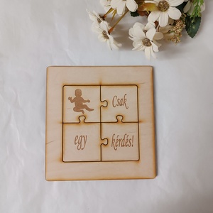 Keresztszülő felkérő puzzle - játék & sport - keresztelőajándékok - Meska.hu