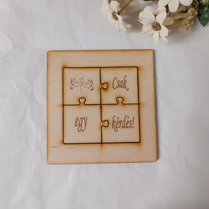 Koszorúslány felkérő puzzle Csak egy kérdés - esküvő - meghívó & kártya - koszorúslány felkérő - Meska.hu