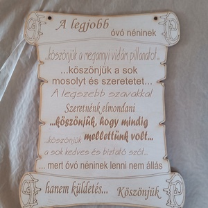 A legjobb óvó néninek tábla - Meska.hu