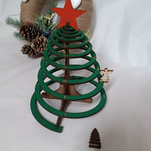 Spirál fenyő adventi lépegető - karácsony - adventi díszek - adventi naptár - Meska.hu