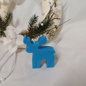 Szarvas szójagyertya több színben - karácsony - karácsonyi lakásdekoráció - karácsonyi illatgyertya, mécses - Meska.hu