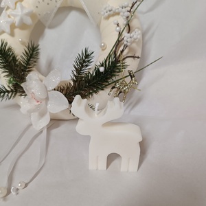 Szarvas szójagyertya több színben - karácsony - karácsonyi lakásdekoráció - karácsonyi illatgyertya, mécses - Meska.hu