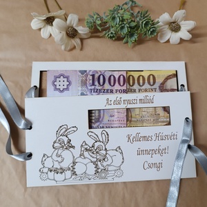 Pénzátadó lap húsvéti fehér - otthon & életmód - papír, írószer - ajándékozás kellékei - pénzátadó doboz - Meska.hu