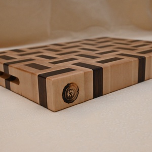 Vágódeszka 3-csíkos 7x5 motívummal (2) - otthon & életmód - konyhafelszerelés, tálalás - sütés, főzés - vágódeszka - Meska.hu