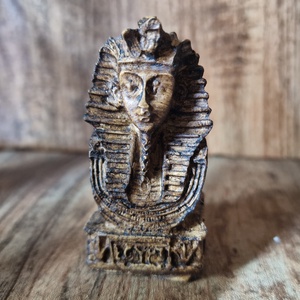 Mini Egyiptomi Fáraó Szobrocska, Otthon & Életmód, Dekoráció, Dísztárgy, Festett tárgyak, Szobrászat, MESKA