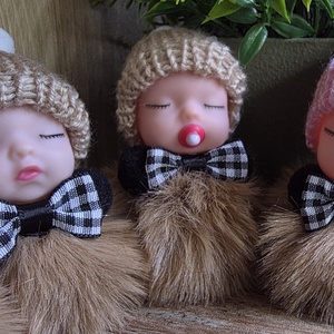 Szőrme babák, Táska & Tok, Kulcstartó & Táskadísz, Kulcstartó, Baba-és bábkészítés, Horgolás, MESKA