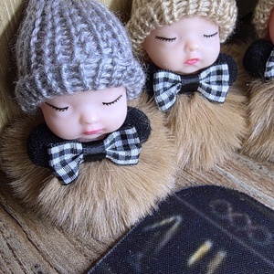 Szőrme babák - táska & tok - kulcstartó & táskadísz - kulcstartó - Meska.hu