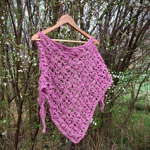 Orgona horgolt kendő, Ruha & Divat, Sál, Sapka, Kendő, Vállkendő, Horgolás, MESKA