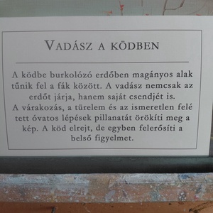 Vadász a ködben festmény 50x50cm - művészet - festmény - olajfestmény - Meska.hu