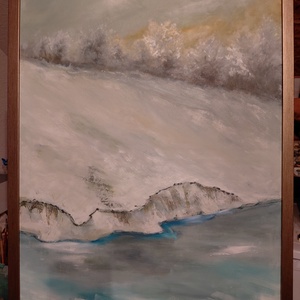 A csend peremén 50x70cm, Művészet, Festmény, Olajfestmény, Festészet, MESKA