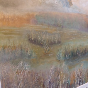 Ködbe vesző csend 80x60cm - művészet - festmény - olajfestmény - Meska.hu