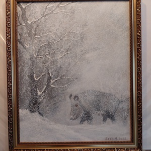 Erdei remete 40x50cm, Művészet, Festmény, Olajfestmény, Festészet, MESKA