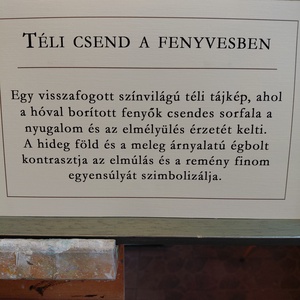 Téli csend a fenyvesben 70x50 - művészet - festmény - olajfestmény - Meska.hu