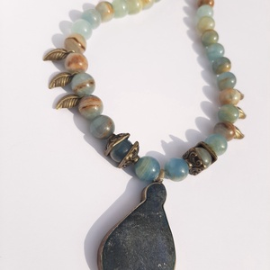 Aragonit nyakék - ékszer - nyaklánc - medálos nyaklánc - Meska.hu