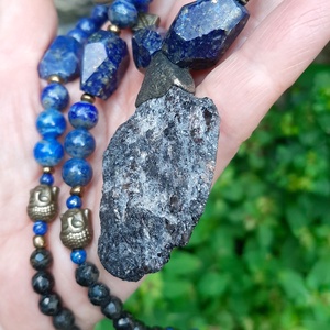 Lapis lazuli nyakék - ékszer - nyaklánc - medálos nyaklánc - Meska.hu