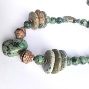 Afrikai türkíz nyaklánc  - ékszer - nyaklánc - medálos nyaklánc - Meska.hu