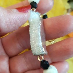 Fehér titánium karkötő - ékszer - karkötő - ásványkarkötő - Meska.hu