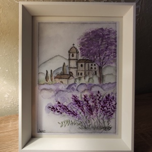 Levendulás csend-Akvarell - művészet - festmény - akvarell - Meska.hu