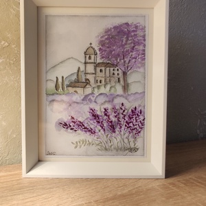 Levendulás csend-Akvarell, Művészet, Festmény, Akvarell, Festészet, MESKA