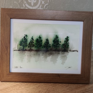 Tükörcsend-Akvarell, Művészet, Festmény, Akvarell, Festészet, MESKA