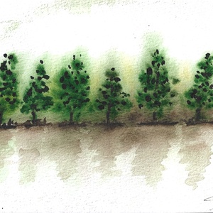 Tükörcsend-Akvarell - művészet - festmény - akvarell - Meska.hu