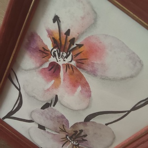 Lágy virágok-Akvarell festmény  - művészet - festmény - akvarell - Meska.hu