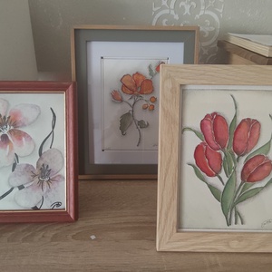 Lágy virágok-Akvarell festmény  - művészet - festmény - akvarell - Meska.hu