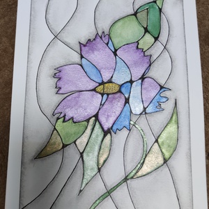 Vonalak mögött - művészet - festmény - festmény vegyes technika - Meska.hu