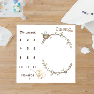 Cseperedő Lepedő - Mérföldkő lepedő, Játék & Sport, Babalátogató ajándékcsomag, Fotó, grafika, rajz, illusztráció, Meska
