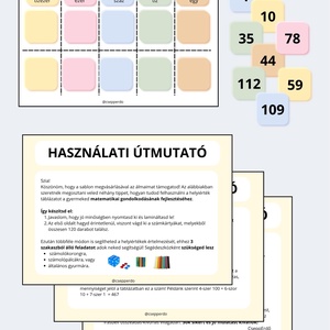 Helyiérték táblázat számkártyákkal - segédanyag általános iskolásoknak, Játék & Sport, Készségfejlesztő és Logikai játék, Oktató játékok, , MESKA