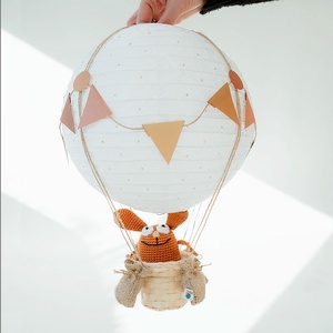 Léghajós rizslámpa horgolt nyuszival - Meska.hu