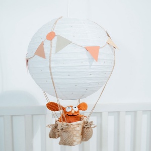 Léghajós rizslámpa horgolt nyuszival - otthon & életmód - lámpa - hangulatlámpa - Meska.hu