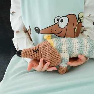 Horgolt tacsi fiú - játék & sport - plüssállat & játékfigura - kutya - Meska.hu