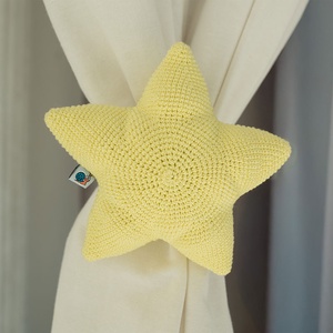 Horgol függönykötő csillag - otthon & életmód - lakástextil - függöny és kiegészítő - függöny elkötő - Meska.hu