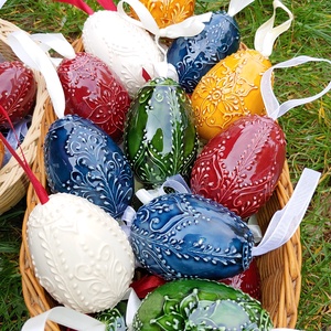 Kerámia Húsvéti Tojás 11 darabos szett - otthon & életmód - dekoráció - Meska.hu