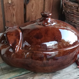 Malac formájú sütőedény 35cm - karácsony - karácsonyi sütés-főzés - Meska.hu