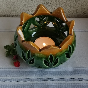 Tulipán mécsestartó - otthon & életmód - gyertya, illat, aroma - mécses és mécsestartó - Meska.hu
