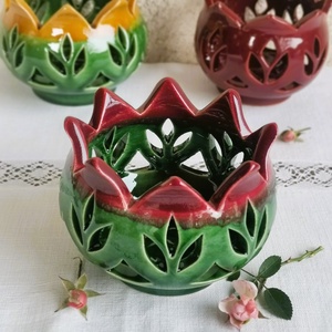 Tulipán mécsestartó 3 db-os szett - otthon & életmód - gyertya, illat, aroma - mécses és mécsestartó - Meska.hu